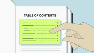 table of contents