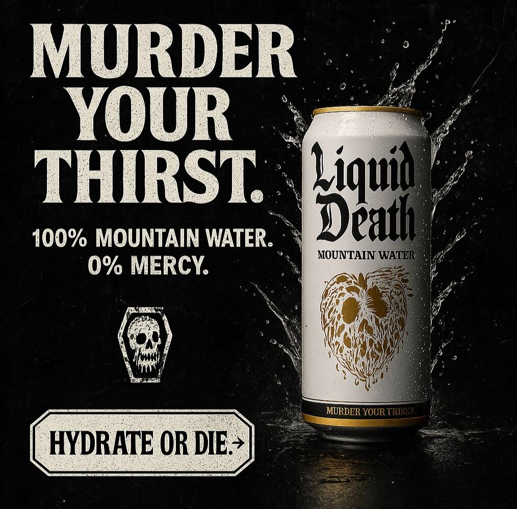 Thiết kế quảng cáo cho liquid death