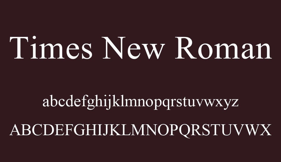 Font chữ Time New Roman