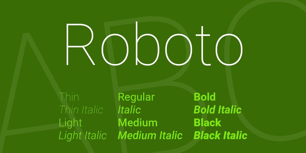 Font chữ Roboto